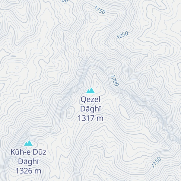 Map of Qezel Dāghī