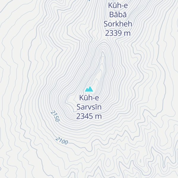 Map of Kūh-e Sarvsīn