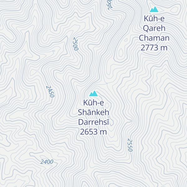 Map of Kūh-e Shānkeh Darrehsī