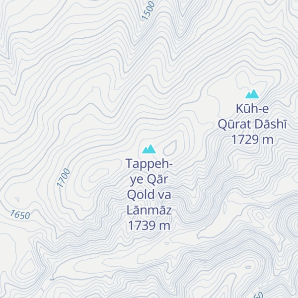 Map of Tappeh-ye Qār Qold va Lānmāz