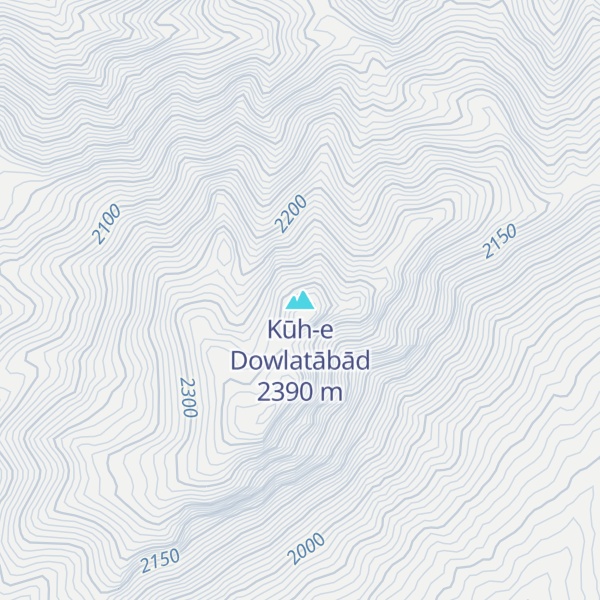 Map of Kūh-e Dowlatābād