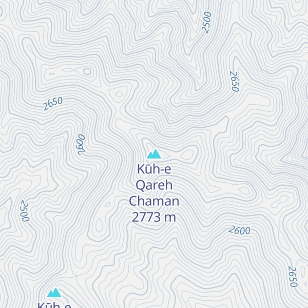 Map of Kūh-e Qareh Chaman