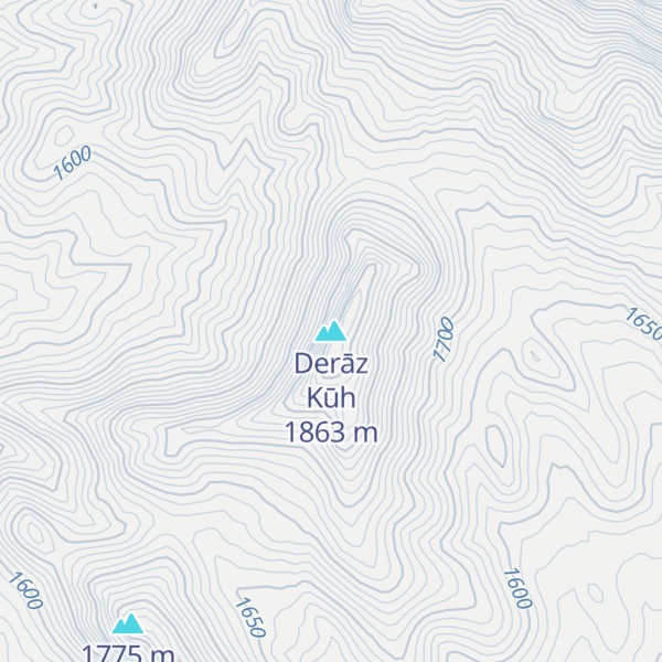 Map of Derāz Kūh