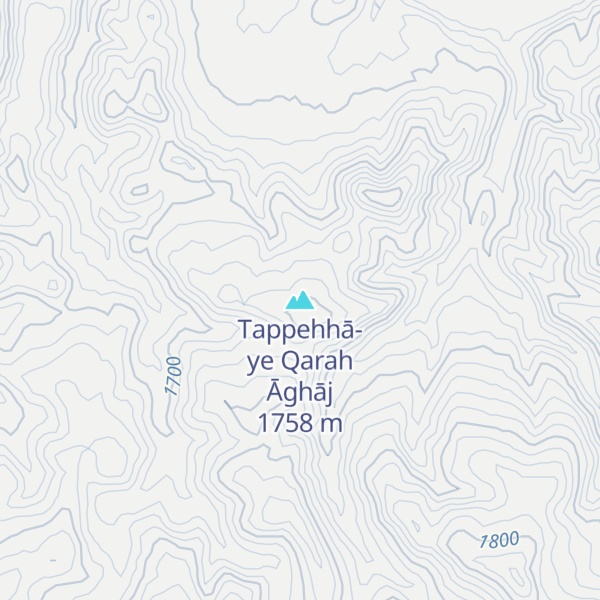 Map of Tappehhā-ye Qarah Āghāj