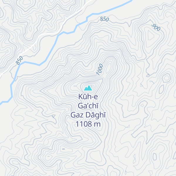 Map of Kūh-e Ga’chī Gaz Dāghī