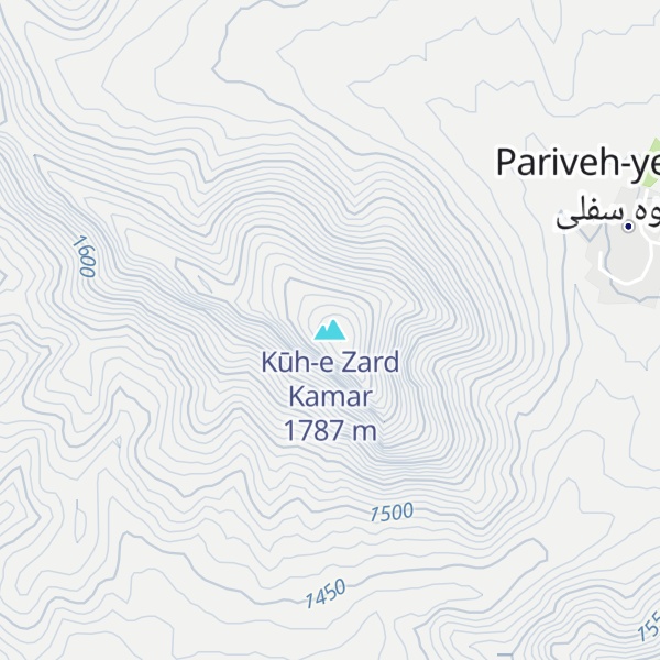 Map of Kūh-e Zard Kamar