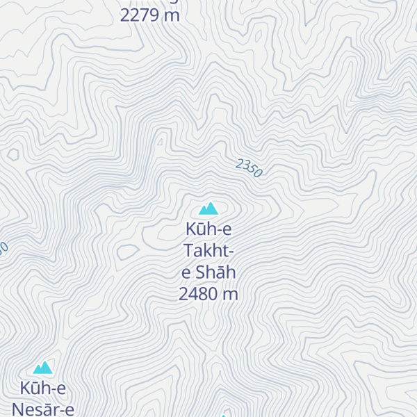 Map of Kūh-e Takht-e Shāh
