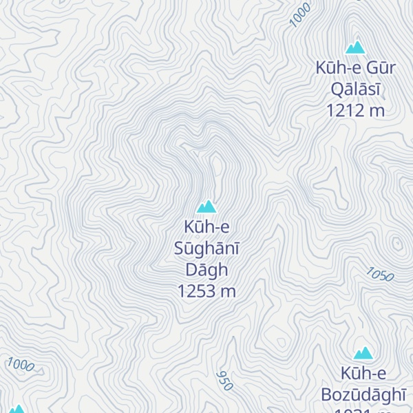 Map of Kūh-e Sūghānī Dāgh