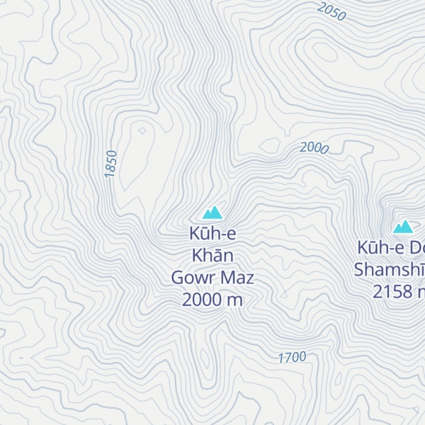 Map of Kūh-e Khān Gowr Maz