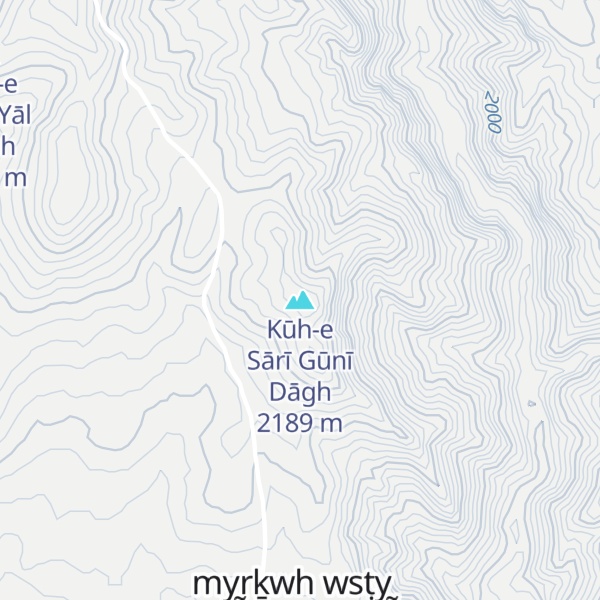 Map of Kūh-e Sārī Gūnī Dāgh