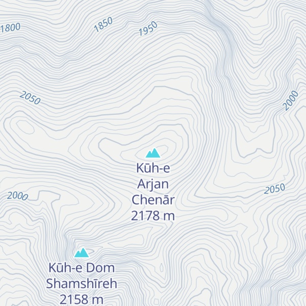 Map of Kūh-e Arjan Chenār