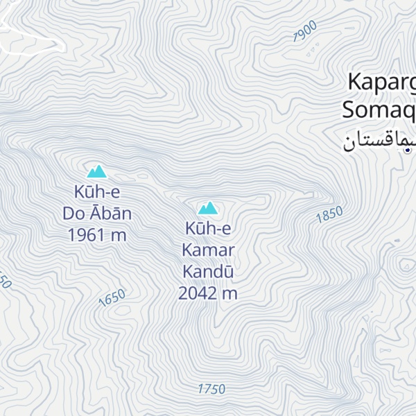 Map of Kūh-e Kamar Kandū
