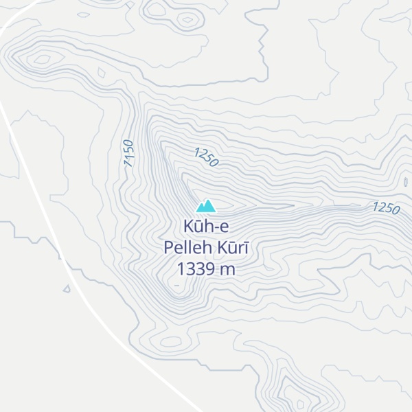 Map of Kūh-e Pelleh Kūrī