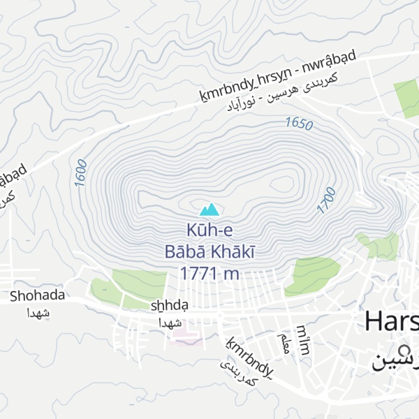 Map of Kūh-e Bābā Khākī