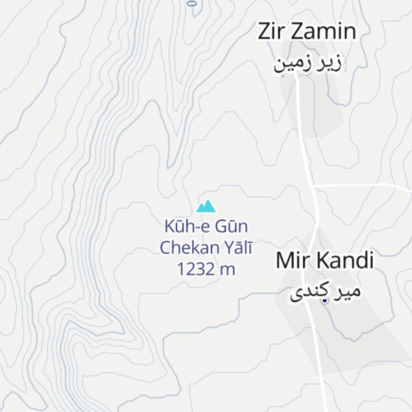 Map of Kūh-e Gūn Chekan Yālī