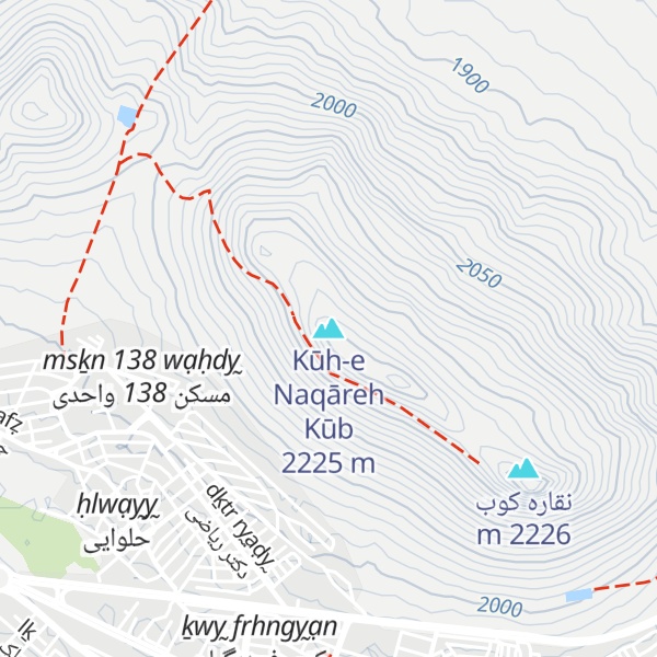 Map of Kūh-e Naqāreh Kūb
