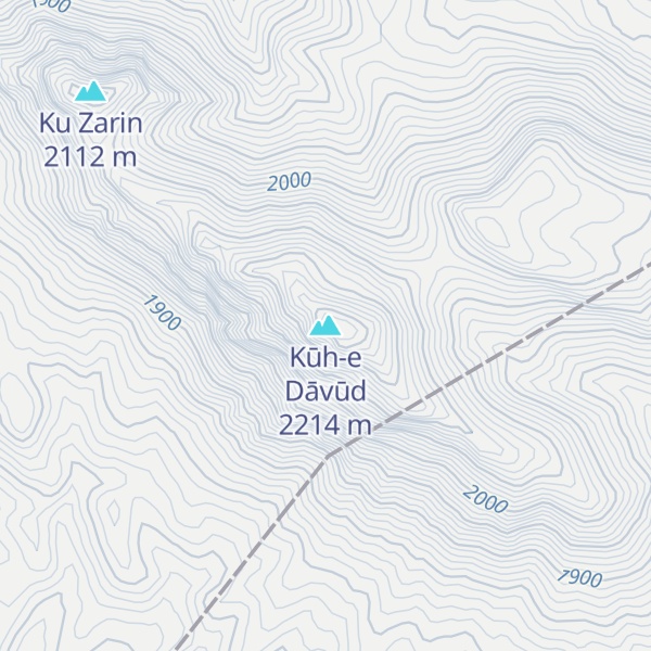Map of Kūh-e Dāvūd