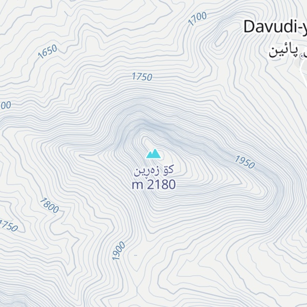 Map of کۊ زەڕین