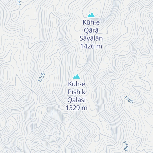 Map of Kūh-e Pīshīk Qālāsī