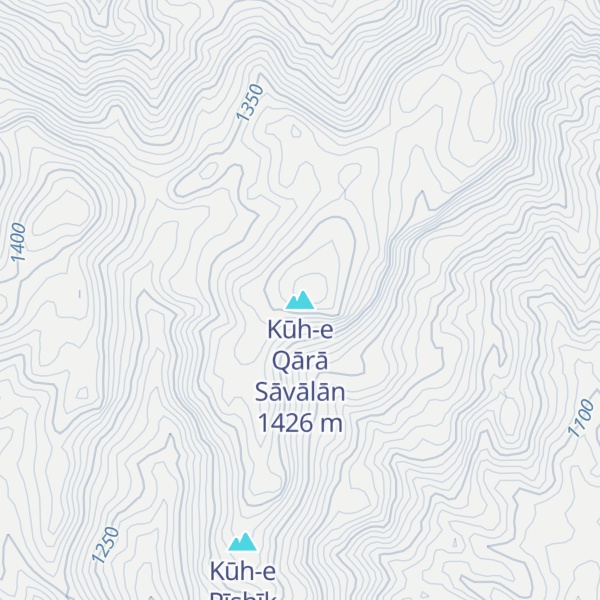 Map of Kūh-e Qārā Sāvālān