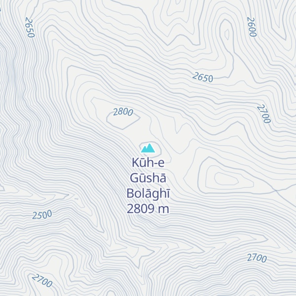 Map of Kūh-e Gūshā Bolāghī