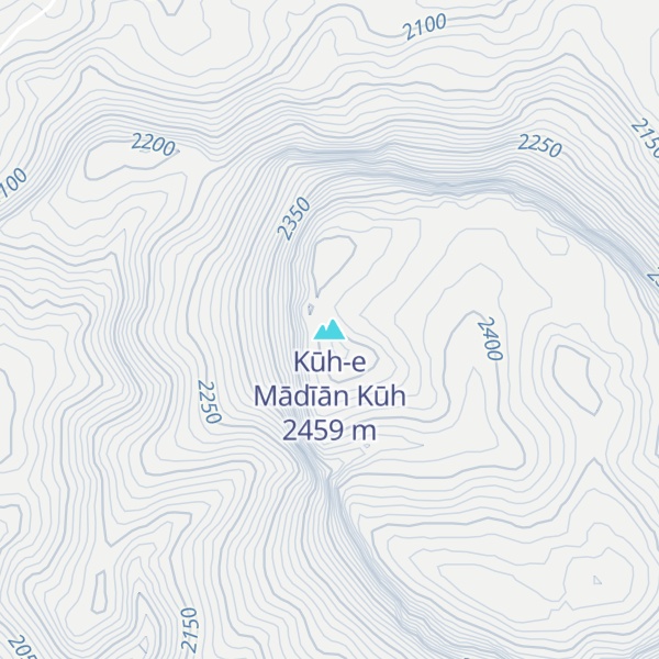 Map of Kūh-e Mādīān Kūh