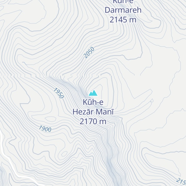 Map of Kūh-e Hezār Manī
