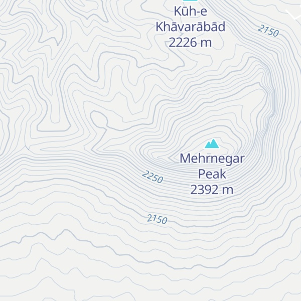 Map of Kūh-e Mehr Negār