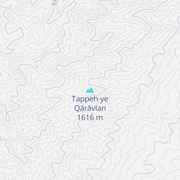 Map of Tappeh-ye Qārāvlan