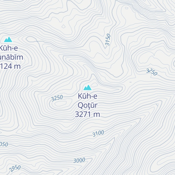 Map of Kūh-e Qoţūr