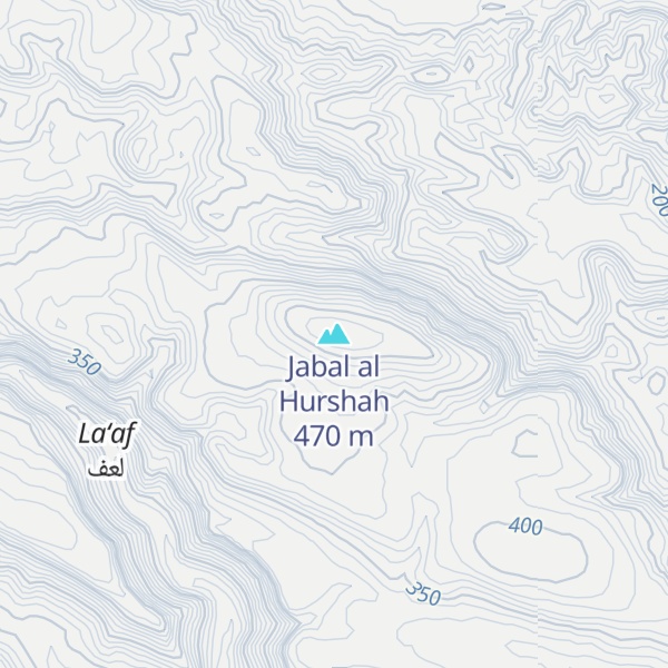 Map of Jabal al Hurshah