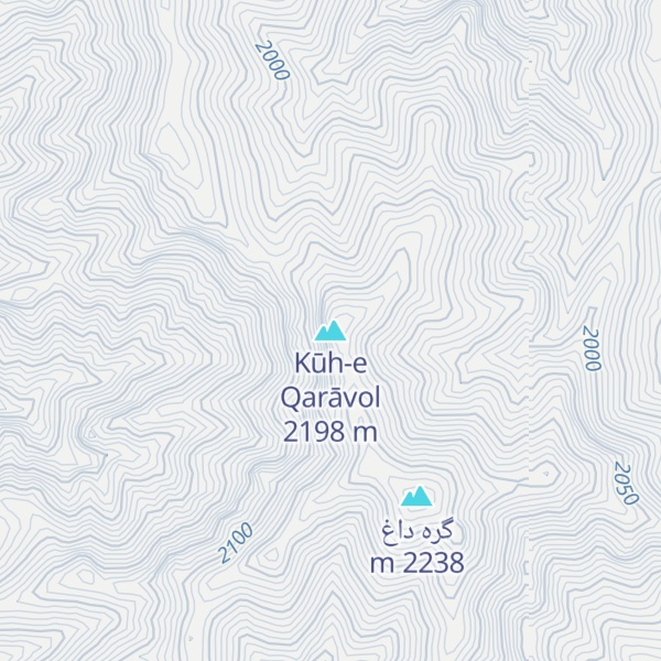 Map of Kūh-e Qarāvol