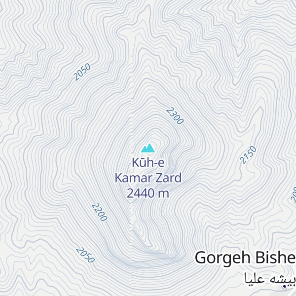 Map of Kūh-e Kamar Zard