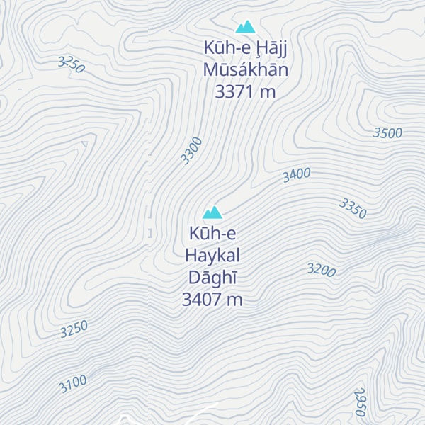 Map of Kūh-e Haykal Dāghī