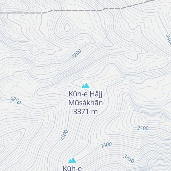 Map of Kūh-e Ḩājj Mūsákhān