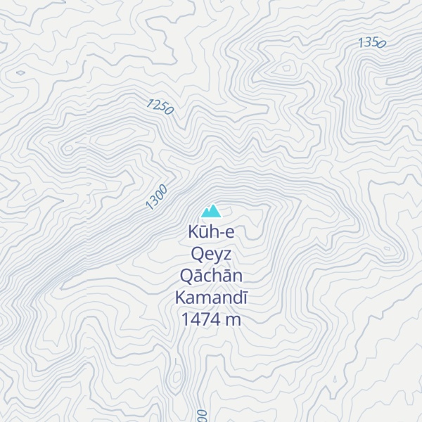 Map of Kūh-e Qeyz Qāchān Kamandī