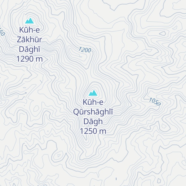 Map of Kūh-e Qūrshāghlī Dāgh