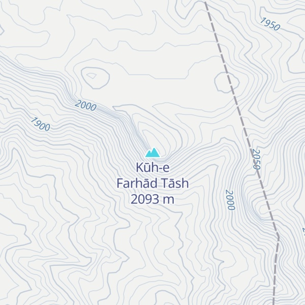 Map of Kūh-e Farhād Tāsh