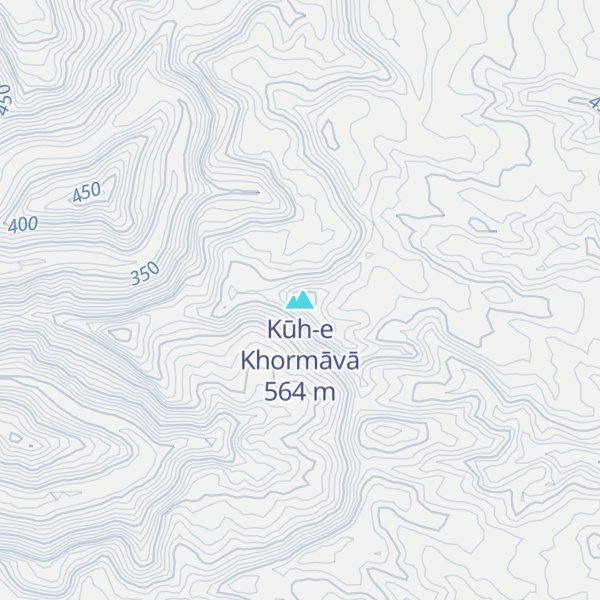 Map of Kūh-e Khormāvā