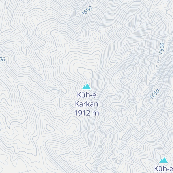 Map of Kūh-e Karkan