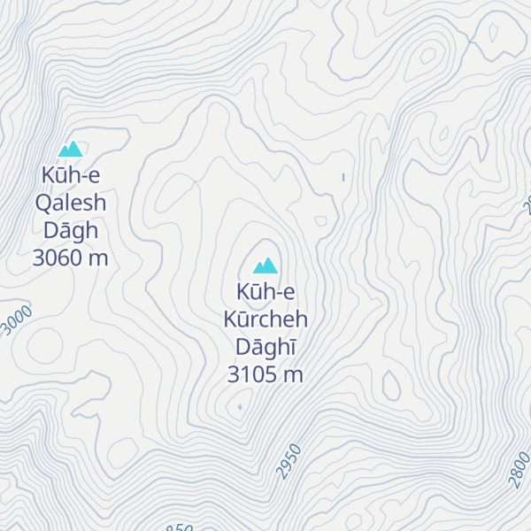 Map of Kūh-e Kūrcheh Dāghī
