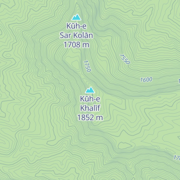 Map of Kūh-e Khalīf