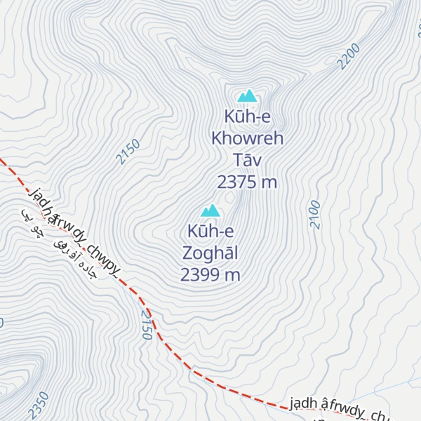Map of Kūh-e Zoghāl