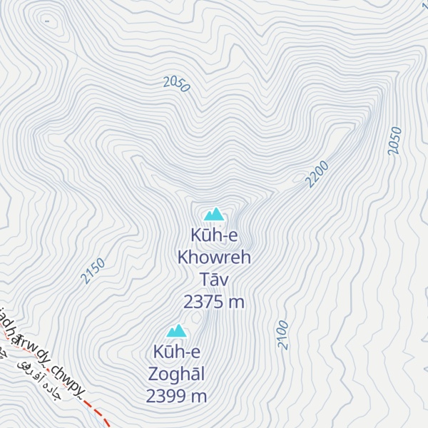 Map of Kūh-e Khowreh Tāv