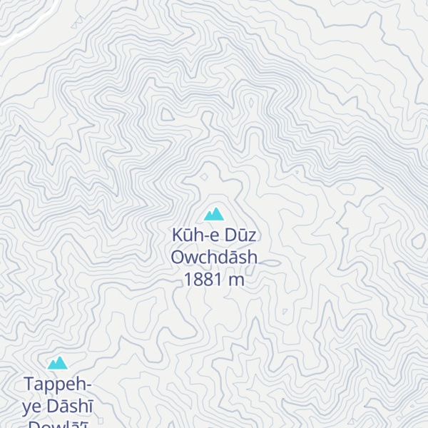 Map of Kūh-e Dūz Owchdāsh