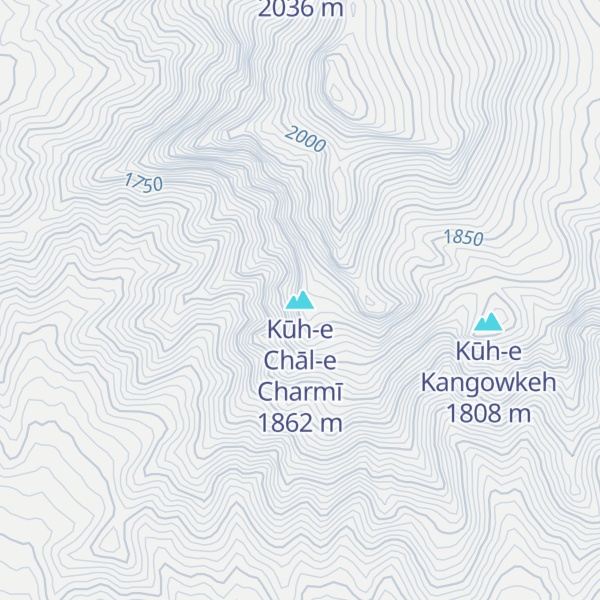 Map of Kūh-e Chāl-e Charmī