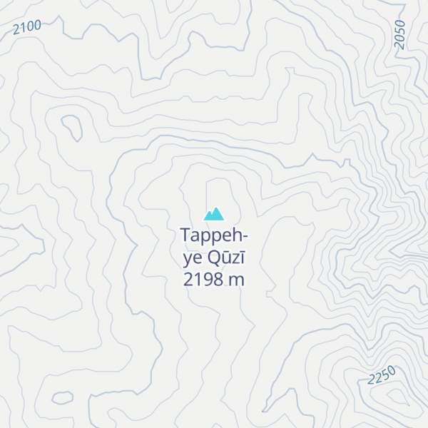 Map of Tappeh-ye Qūzī