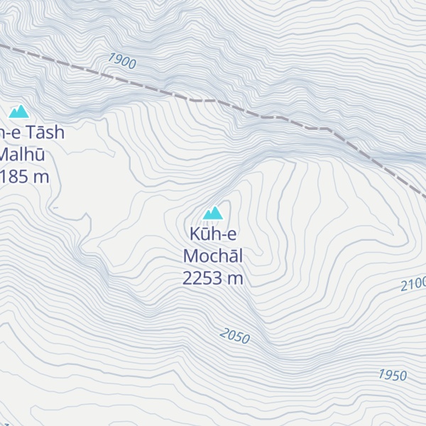 Map of Kūh-e Mochāl