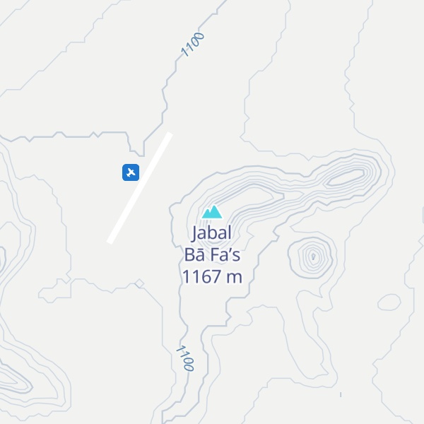 Map of Jabal Bā Fa’s