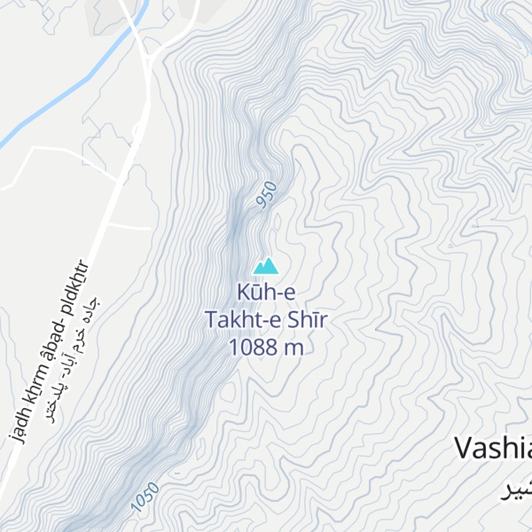 Map of Kūh-e Takht-e Shīr